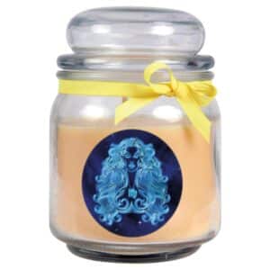 HS Candle Duftkerze & Glas Sternzeichen Vanille 70 Stunden Jungfrau