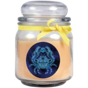 HS Candle Duftkerze & Glas Sternzeichen Vanille 70 Stunden Krebs