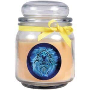 HS Candle Duftkerze & Glas Sternzeichen Vanille 70 Stunden Löwe