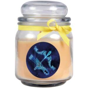 HS Candle Duftkerze & Glas Sternzeichen Vanille 70 Stunden Schütze
