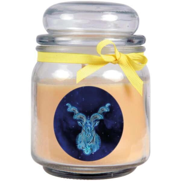 HS Candle Duftkerze & Glas Sternzeichen Vanille 70 Stunden Steinbock