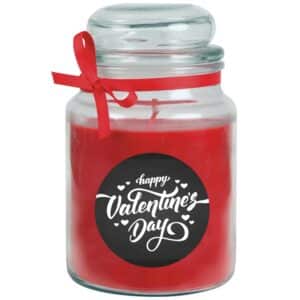 HS Candle Duftkerze & Glas Valentinstag Bonbon 110h Valentine's Day
