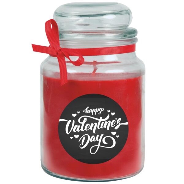 HS Candle Duftkerze & Glas Valentinstag Bonbon 110h Valentine's Day