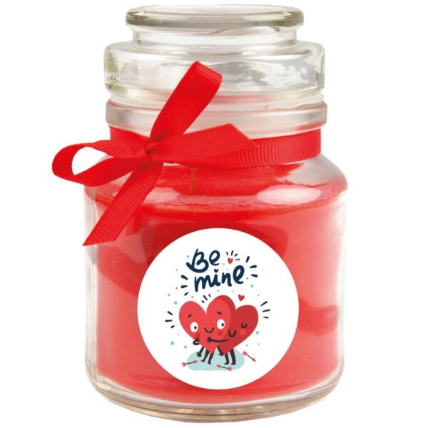 HS Candle Duftkerze & Glas Valentinstag Bonbon 30h Be Mine