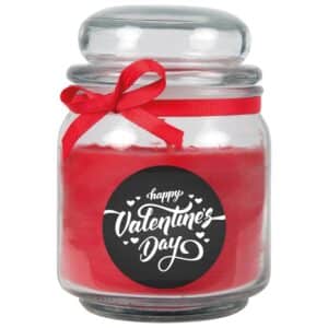 HS Candle Duftkerze & Glas Valentinstag Bonbon 70h Valentine's Day
