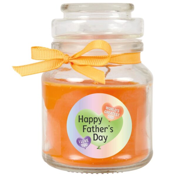 HS Candle Duftkerze & Glas Vatertag Honigmelone Orange