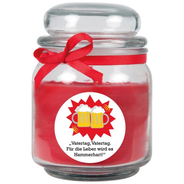 HS Candle Duftkerze & Glas Vatertag Rot Rose