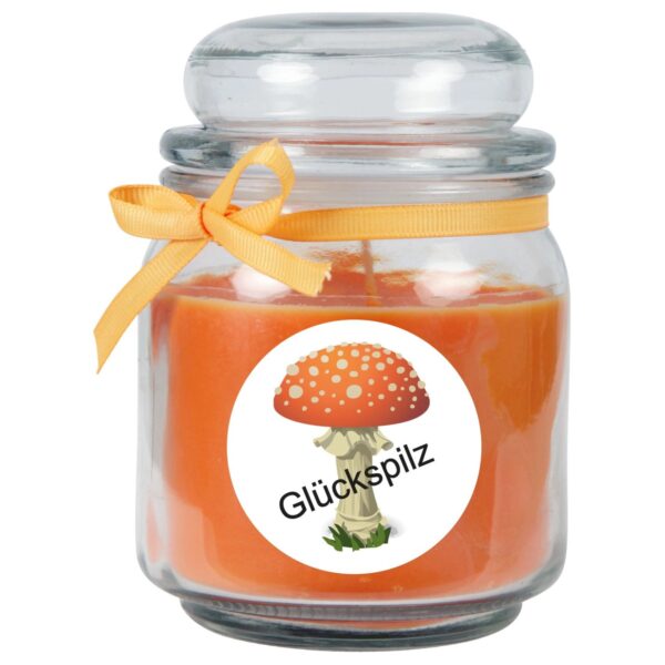 HS Candle Duftkerze & Glas Viel Glück Orange Honigmelone