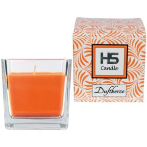 HS Candle Duftkerze & Glas Viereck 8 x 7
