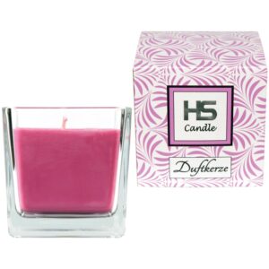 HS Candle Duftkerze & Glas Viereck 8 x 7