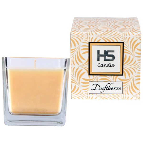 HS Candle Duftkerze & Glas Viereck 8 x 7
