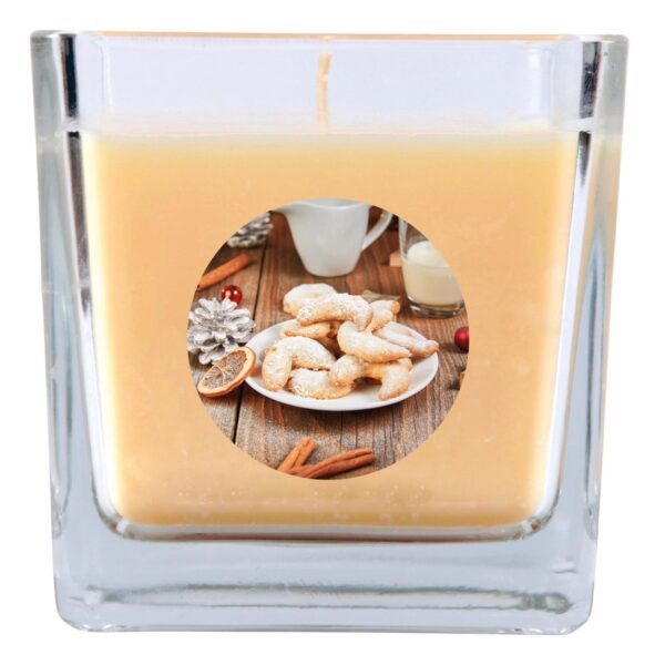HS Candle Duftkerze & Glas Weihnachten Creme Bonbon 50h