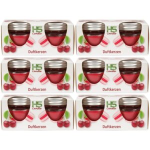 HS Candle Duftkerze Macaron Kerzen 12er Pack Cherry