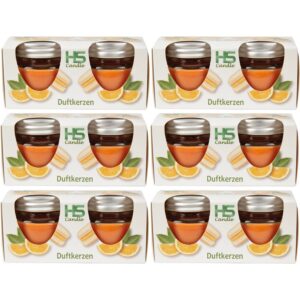 HS Candle Duftkerze Macaron Kerzen 12er Pack Orange