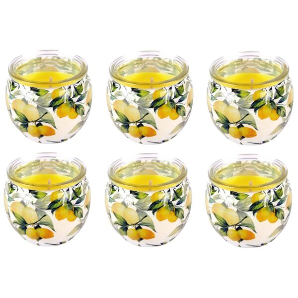 HS Candle Duftkerze Motiv 6er Pack Lemon