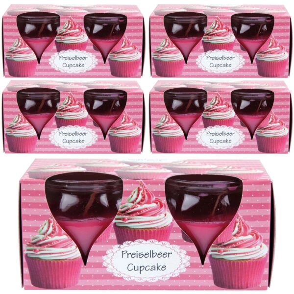 HS Candle Duftkerzen Creation 10er Pack Preiselbeer Cupcake