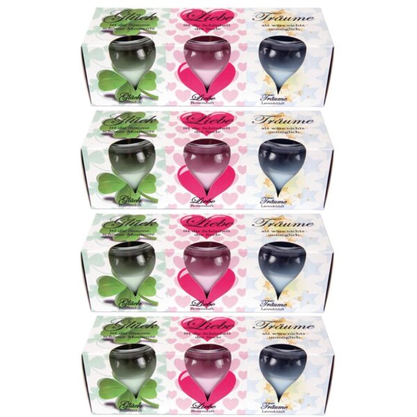HS Candle Duftkerzen Selection 12er Pack Romantic Selection