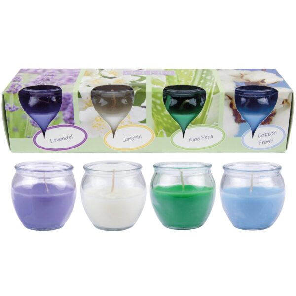 HS Candle Duftkerzen Selection 4 Kerzen Mix Pack Floral Selection