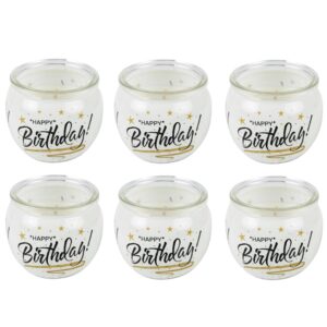 HS Candle Duftkerzen Sprüche 6er Pack Happy Birthday