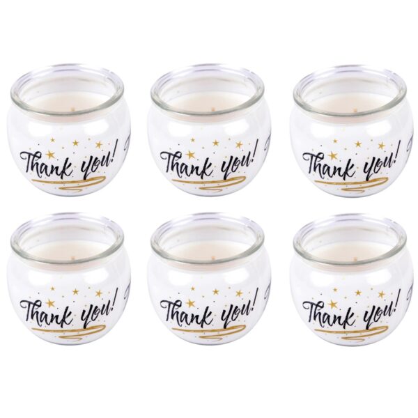 HS Candle Duftkerzen Sprüche 6er Pack Thank You