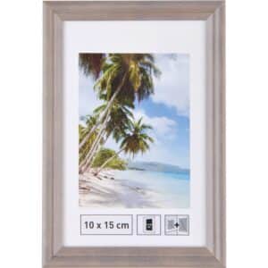 Holzbilderrahmen Grau Gerillt 10 cm x 15 cm