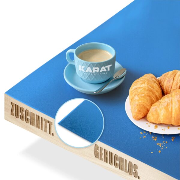 KARAT Tischfolie Empire mit Abgeschrägter Kante Blau 80 x 235 cm