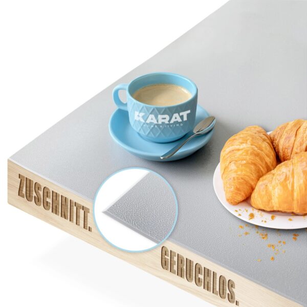 KARAT Tischfolie Empire mit Abgeschrägter Kante Dunkelgrau 80 x 235 cm