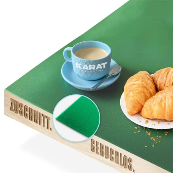 KARAT Tischfolie Empire mit Abgeschrägter Kante Grün 100 x 215 cm