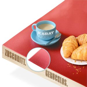 KARAT Tischfolie Empire mit Abgeschrägter Kante Rot 80 x 45 cm