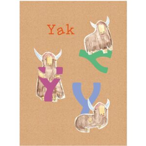 Komar Wandbild ABC Animal Y 40 x 50 cm