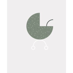 Komar Wandbild Baby Hello World 40 x 50 cm
