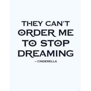 Komar Wandbild Cinderella Quote 40 x 50 cm