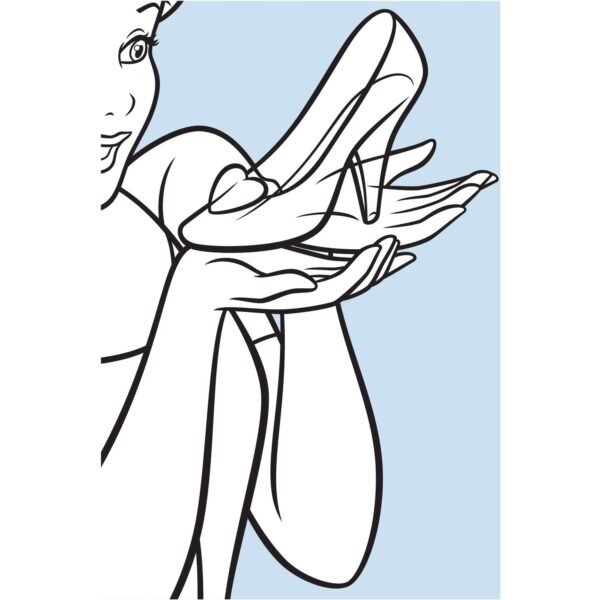 Komar Wandbild Cinderella Shoe 50 x 70 cm