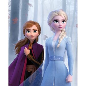 Komar Wandbild Frozen Sisters Wood 40 x 50 cm