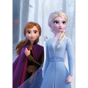 Komar Wandbild Frozen Sisters Wood 50 x 70 cm