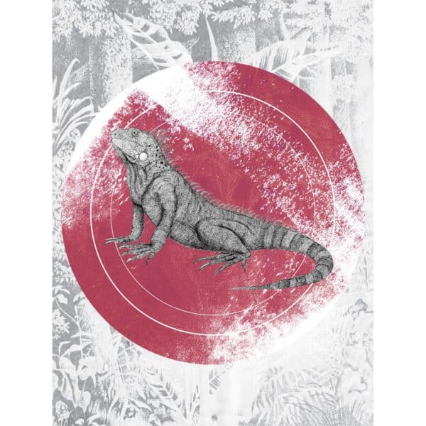 Komar Wandbild Iguana Circle 30 x 40 cm