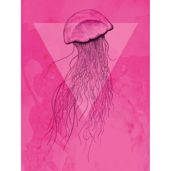 Komar Wandbild Jellyfish Pink 30 x 40 cm