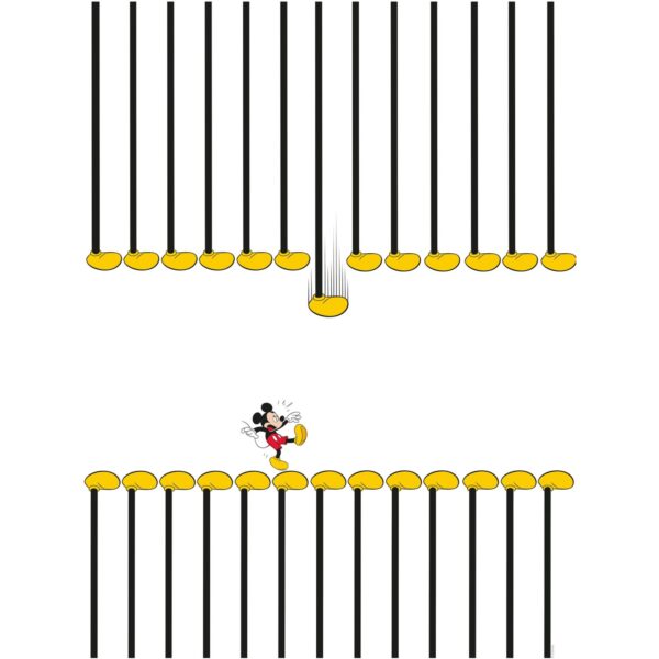 Komar Wandbild Mickey Mouse Footlines 40 x 50 cm