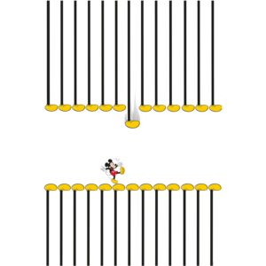 Komar Wandbild Mickey Mouse Footlines 50 x 70 cm