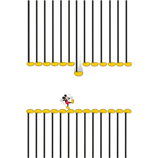 Komar Wandbild Mickey Mouse Footlines 50 x 70 cm
