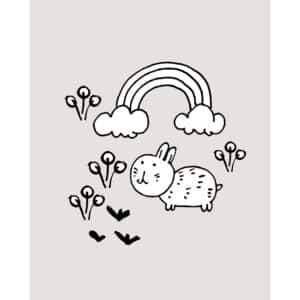 Komar Wandbild Scribble Bunny 40 x 50 cm