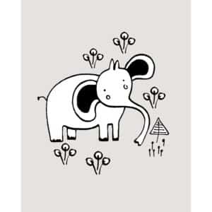 Komar Wandbild Scribble Elephant 40 x 50 cm
