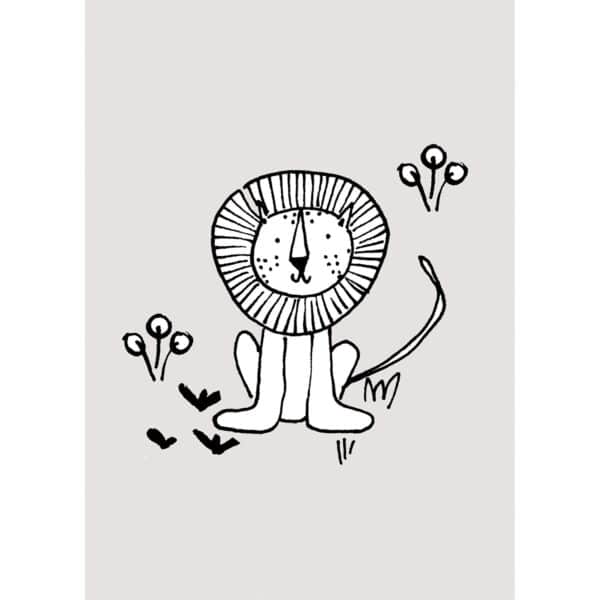 Komar Wandbild Scribble Lion 50 x 70 cm