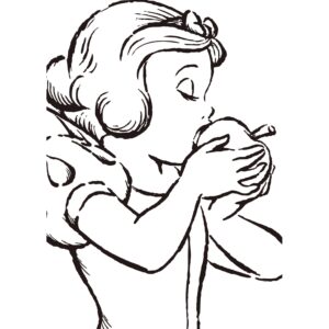Komar Wandbild Snow White White 50 x 70 cm