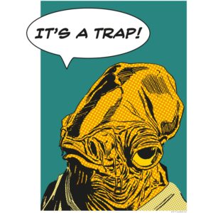 Komar Wandbild Star Wars Ackbar 30 x 40 cm