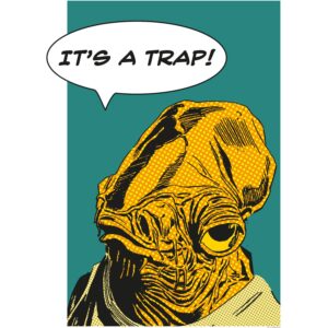 Komar Wandbild Star Wars Ackbar 50 x 70 cm