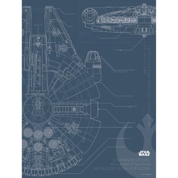 Komar Wandbild Star Wars Falcon 30 x 40 cm