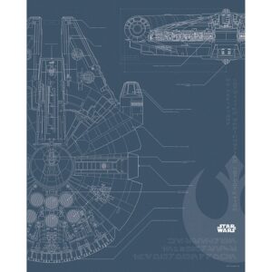 Komar Wandbild Star Wars Falcon 40 x 50 cm