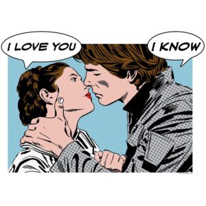 Komar Wandbild Star Wars Leia Han 40 x 30 cm