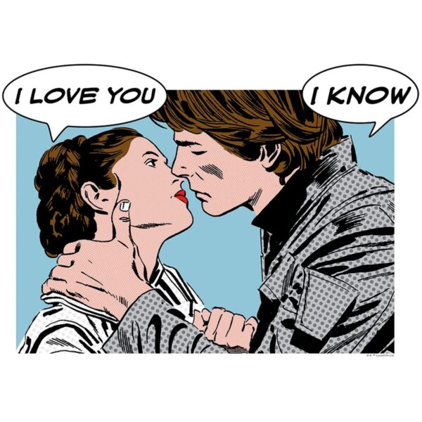 Komar Wandbild Star Wars Leia Han 40 x 30 cm